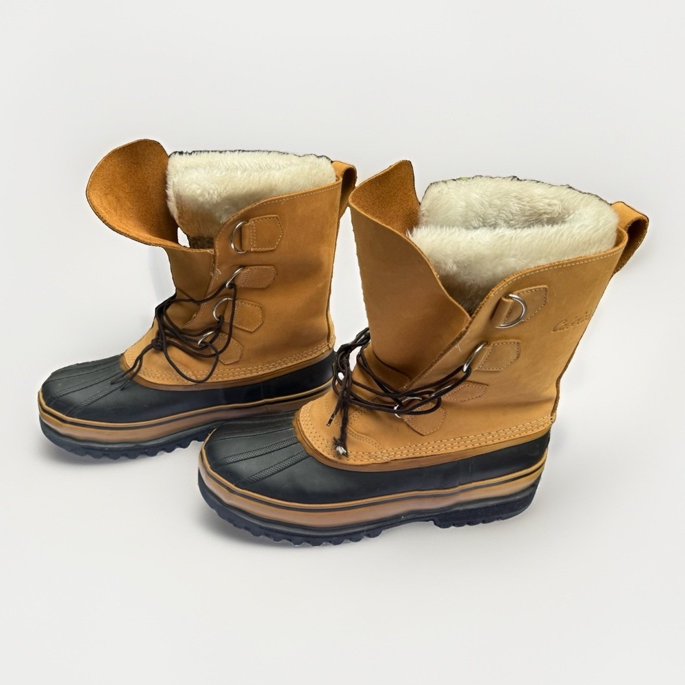 Cabelas Winter Range II Pac Boots Mens 13 Waterproof Leather Rubber 83-0145